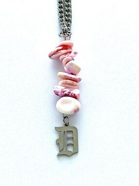 🆕 “D” English Letter Pendant Necklace-Stainless Steel
